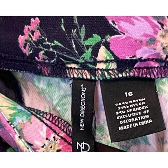 Women's ND New Direction Floral Dress Pants - Picture 2 of 3